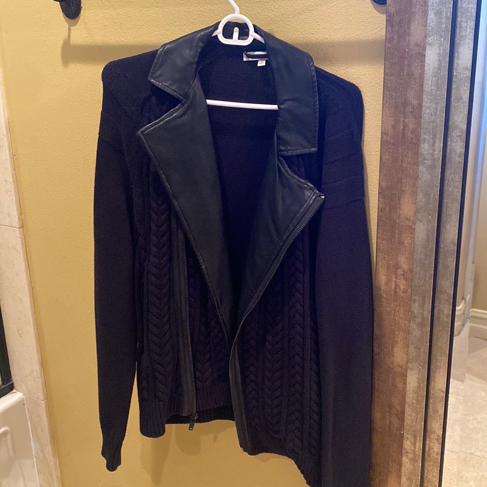 Calvin Klein Wool and Leather Jacket